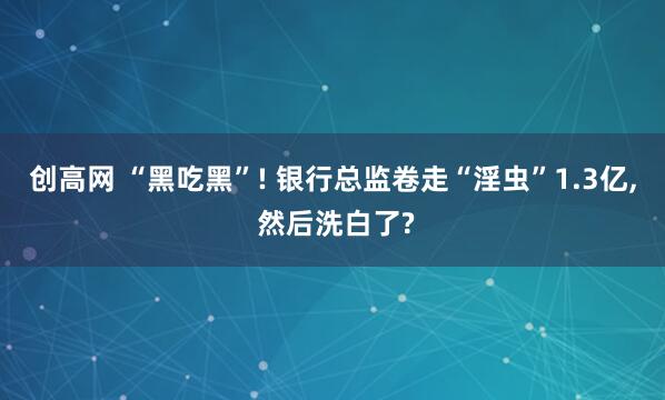 创高网 “黑吃黑”! 银行总监卷走“淫虫”1.3亿, 然后洗白了?