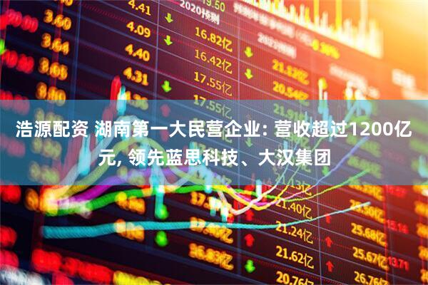 浩源配资 湖南第一大民营企业: 营收超过1200亿元, 领先蓝思科技、大汉集团